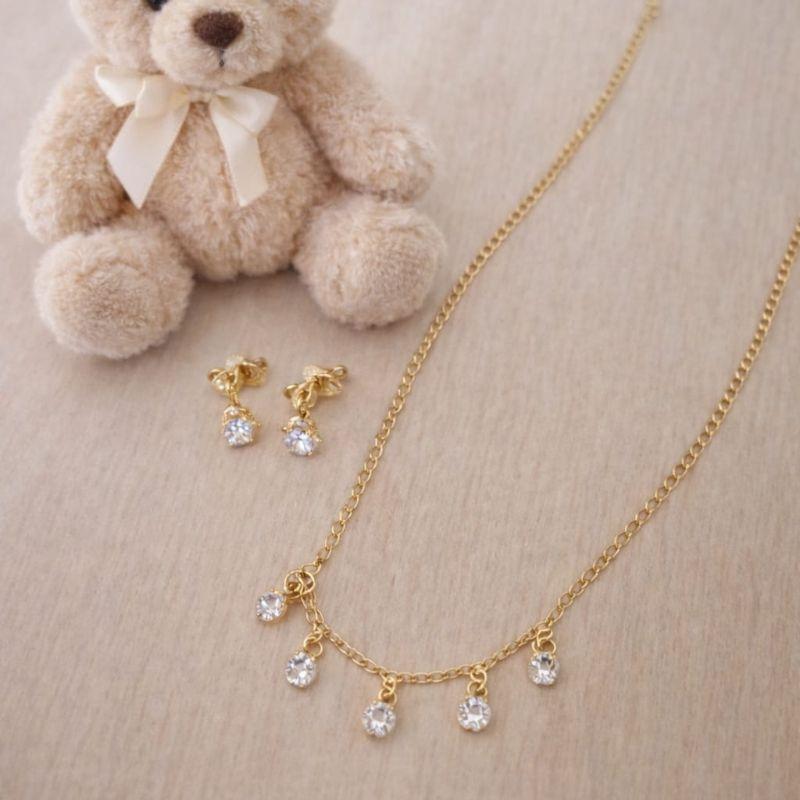 Conjunto Infantil Zirconias Penduradas 35cm