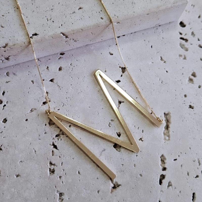 Gargantilha Inicial Inclinada M 45cm