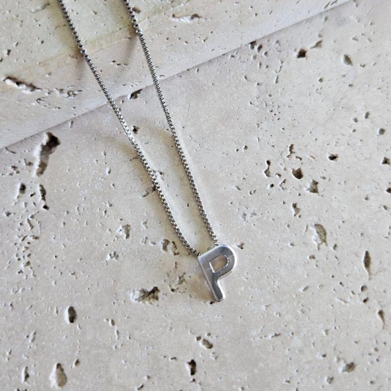 Gargantilha Letra P Mini 45cm