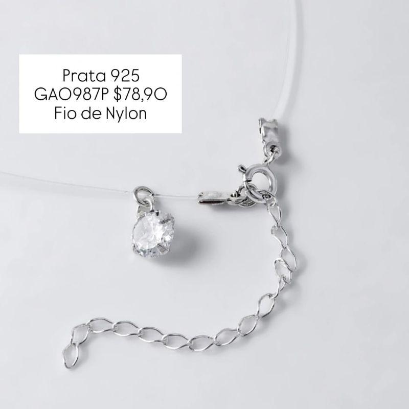 Gargantilha Nylon Ponto de Luz 6mm 45cm