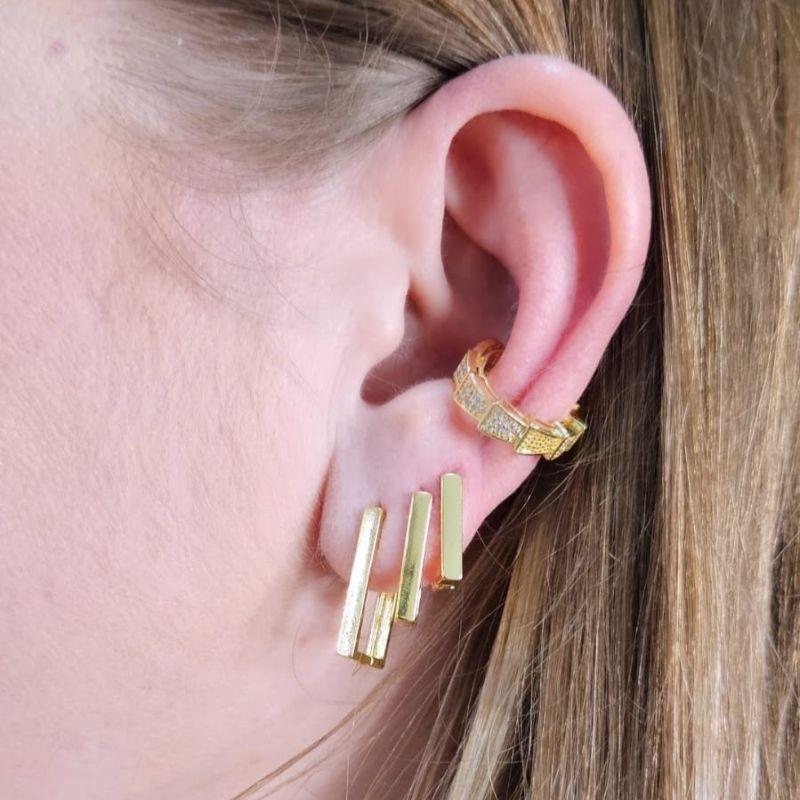 Piercing Escama Cravejado e Liso