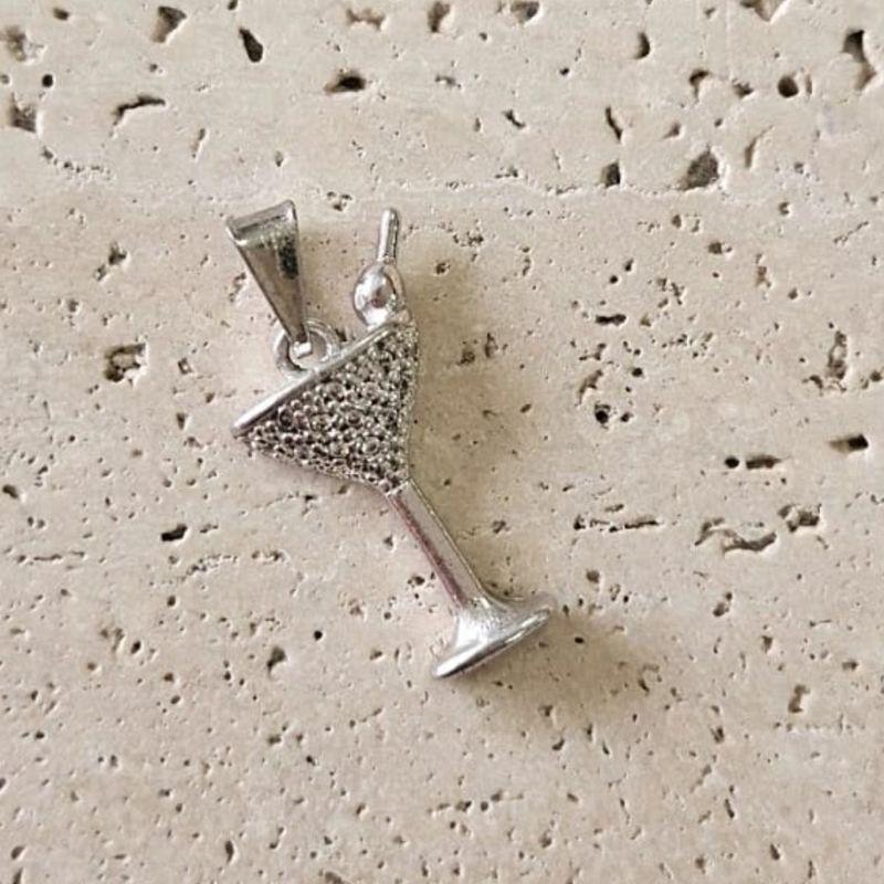 Pingente Drink Cravejado 1,8cm