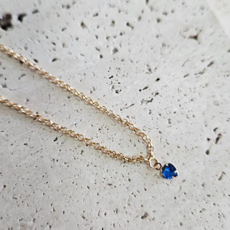 Pulseira Infantil Coração Pendurado 15cm