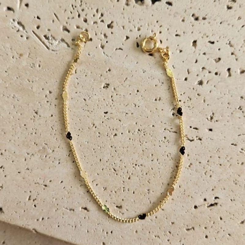 Pulseira Infantil Elo Batido Corações 15cm