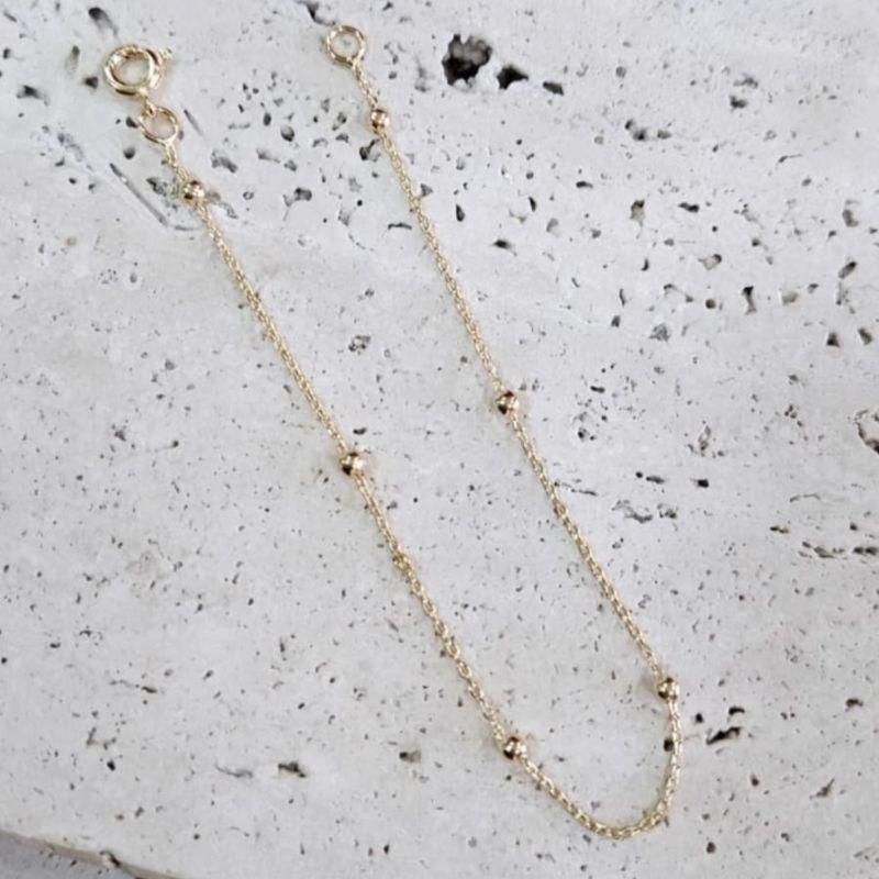 Pulseira Micro Bolinhas 18cm