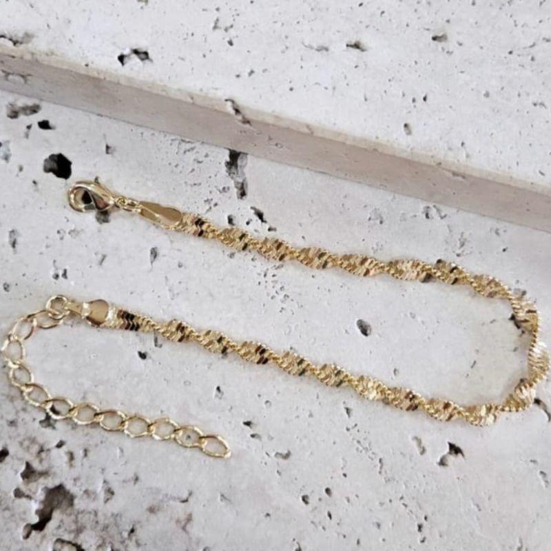 Pulseira Singapura Grossa 3,2mm 18cm