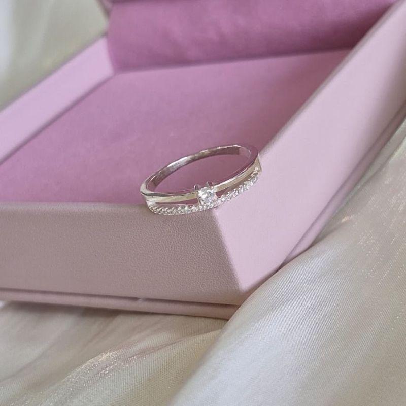 Anel Aro Dupla Prata N18