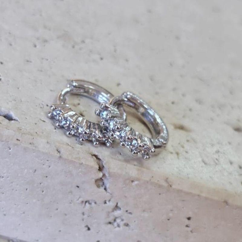 Brinco Argola Cravejada Basica Peq