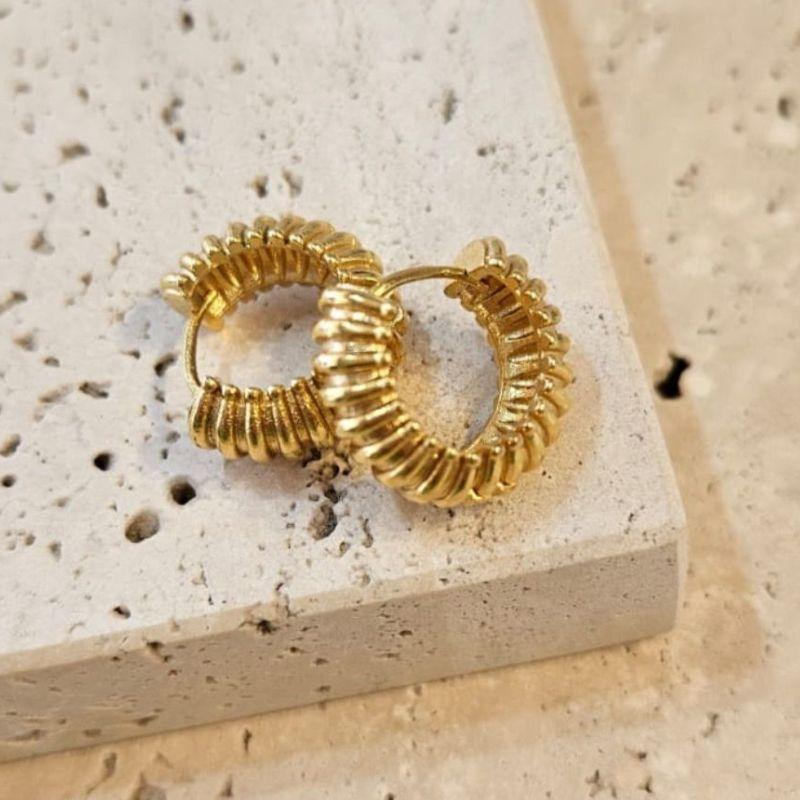 Brinco Argola Riscada Grossa