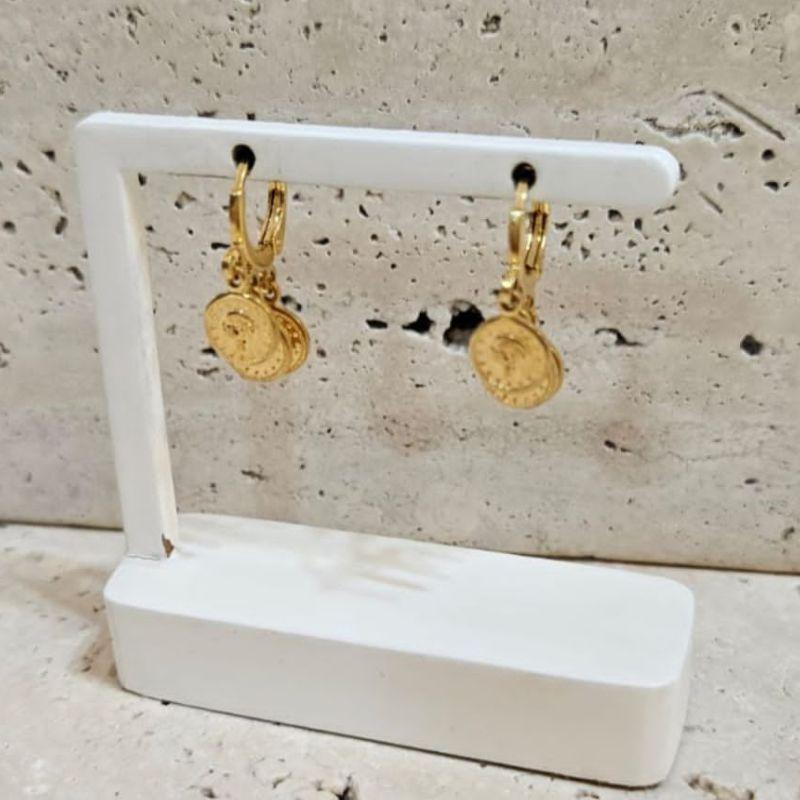 Brinco Argola Tripla Moedas