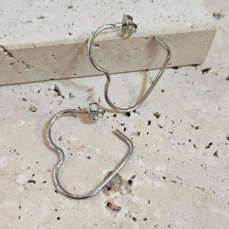 Brinco Coração Vazado Bruna Marquezine Medio R