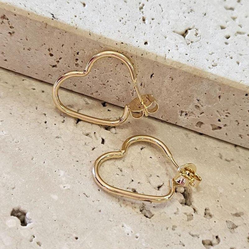 Brinco Coração Vazado Bruna Marquezine Peq