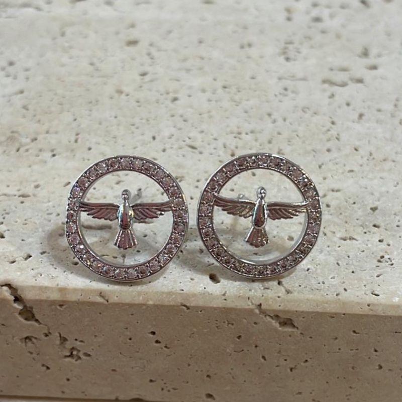 Brinco Espirito Santo Aro Cravejado