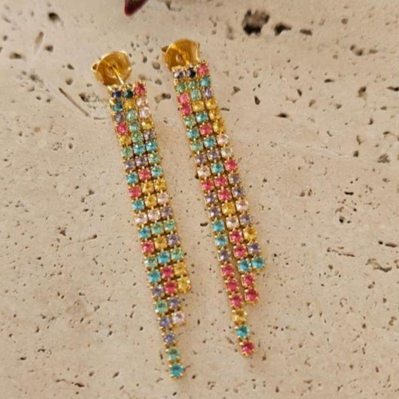 Brinco Franja Riviera Colorida