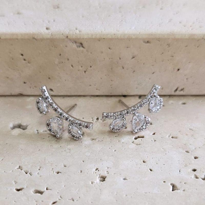 Brinco Mini Ear Cuff Folhas