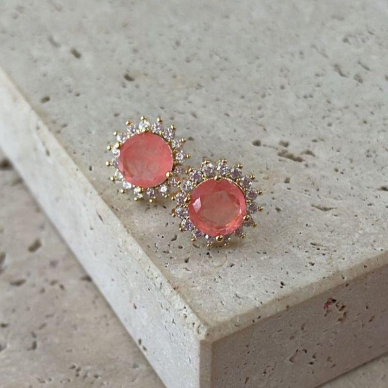 Brinco Redondo Ziconia Colorida Gde