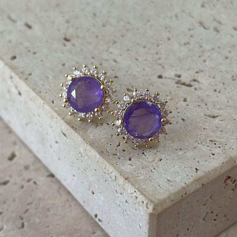 Brinco Redondo Ziconia Colorida Medio