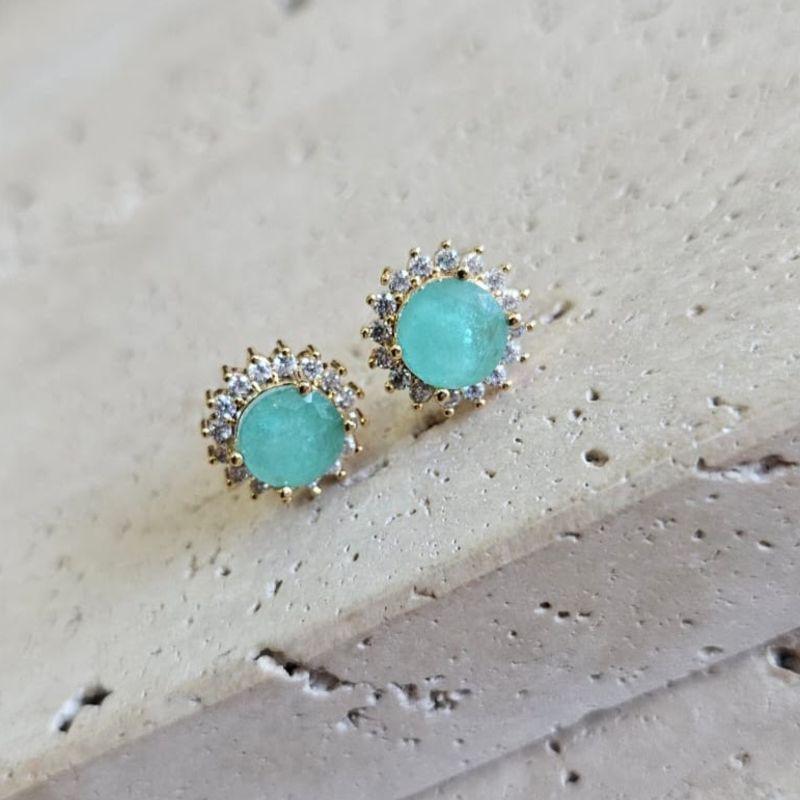 Brinco Redondo Ziconia Colorida Medio