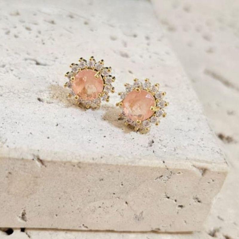 Brinco Redondo Ziconia Colorida Peq