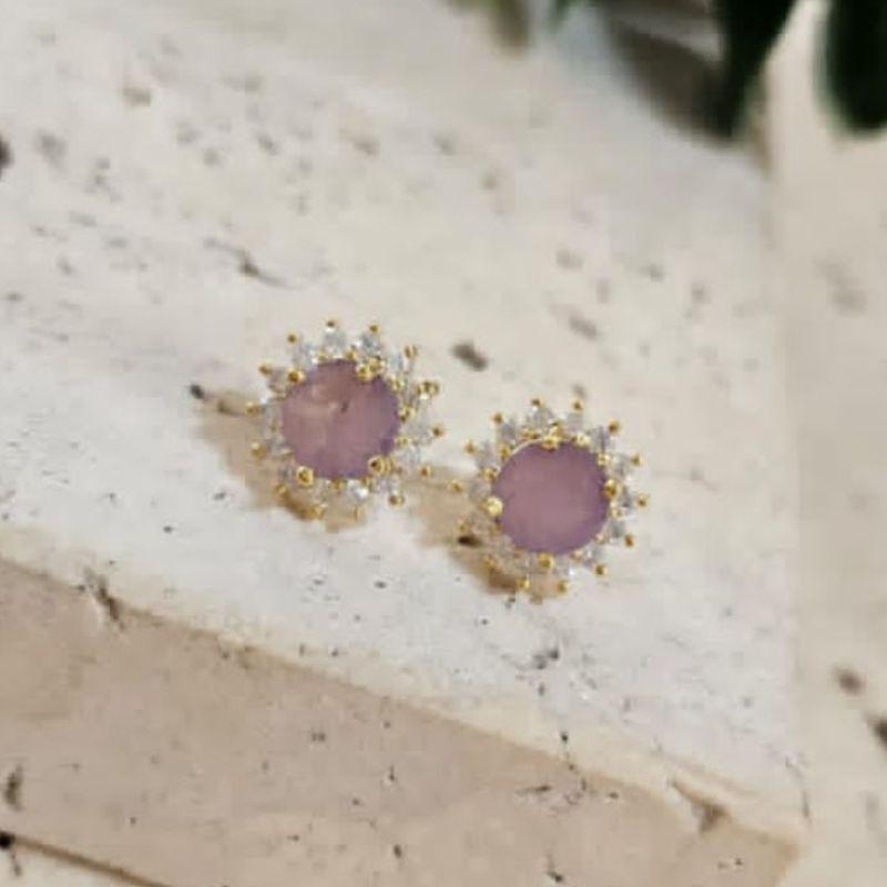 Brinco Redondo Ziconia Colorida Peq