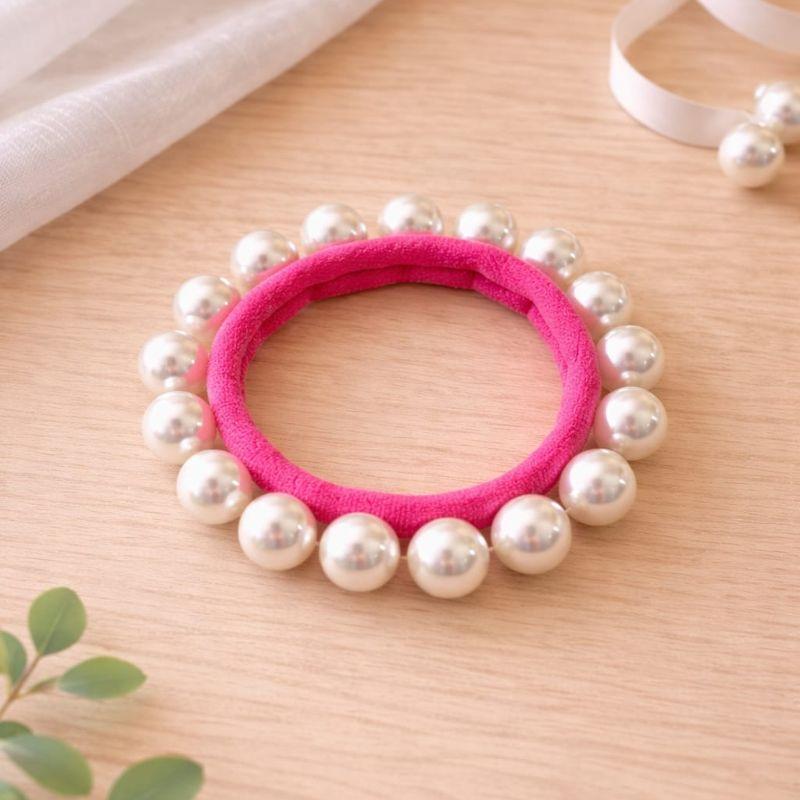 Elastico com Pérola Pink