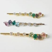 Grampo Pedras Coloridas e Cristal R