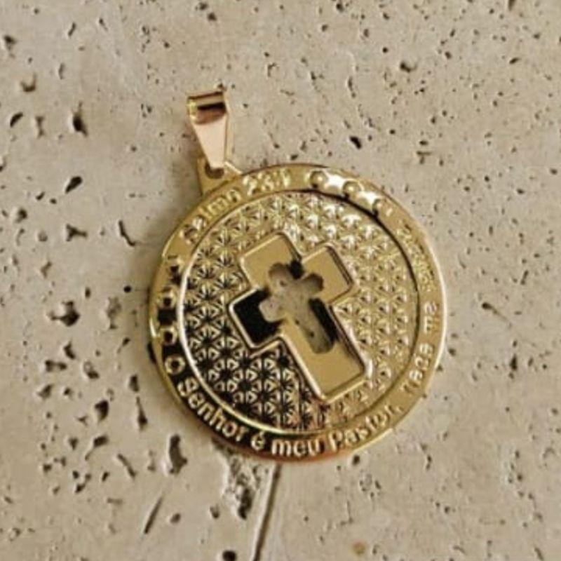 Pingente Medalha Crucifixo (2,6cm)