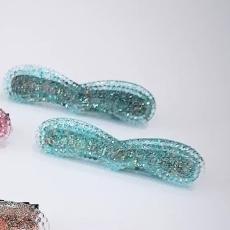 Presilha Bico de Pato Dupla com Glitter