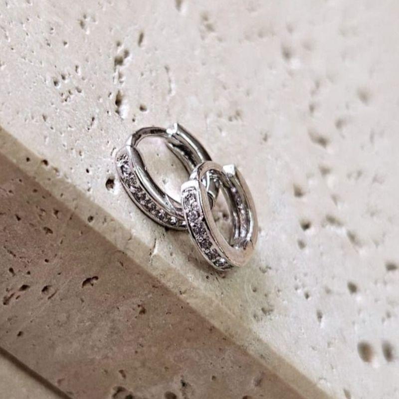 Brinco Argola Cristal Prata