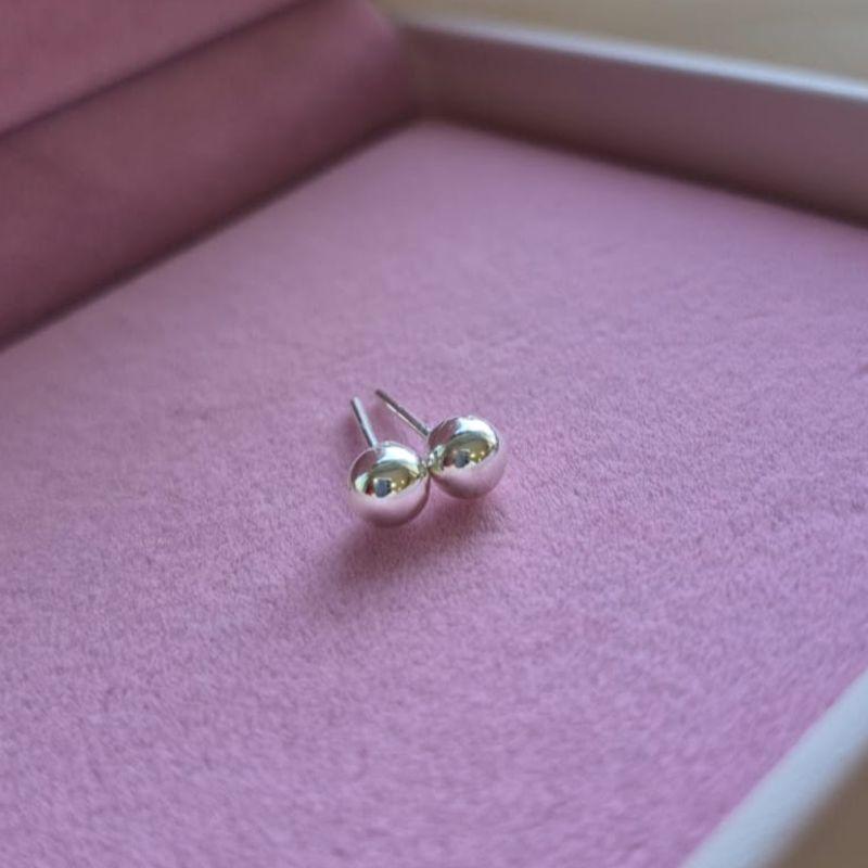 Brinco Bolinha 5mm Prata