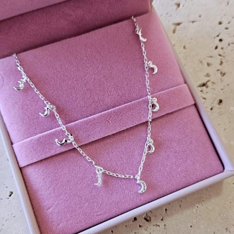 Choker Cartier 9 Luas Penduradas 40cm Prata