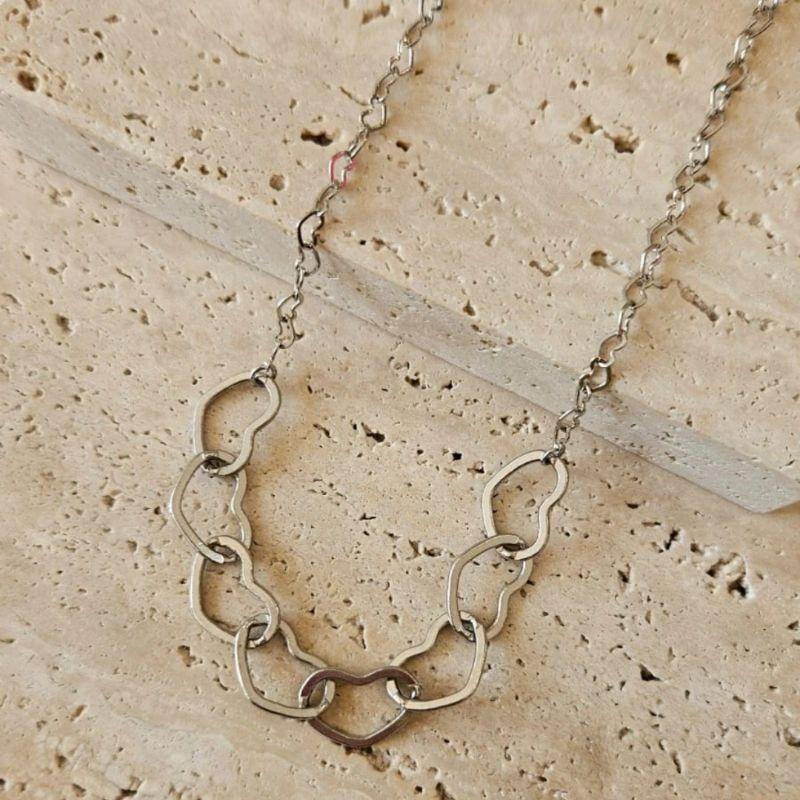 Choker Corações Vazados Gigante