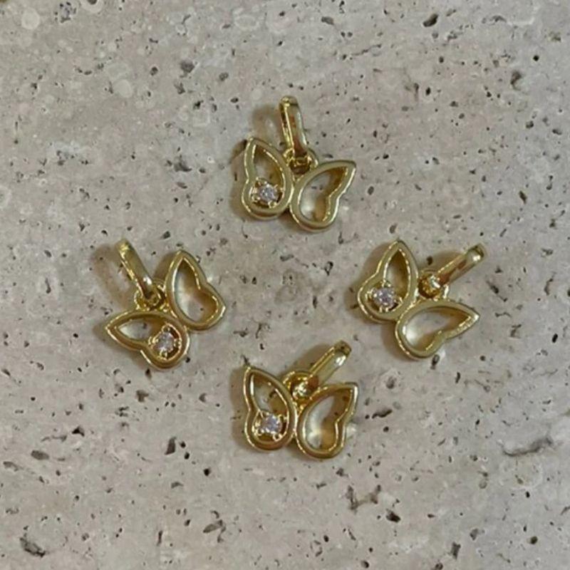Pingente Borboleta Mini Cristal 1cm