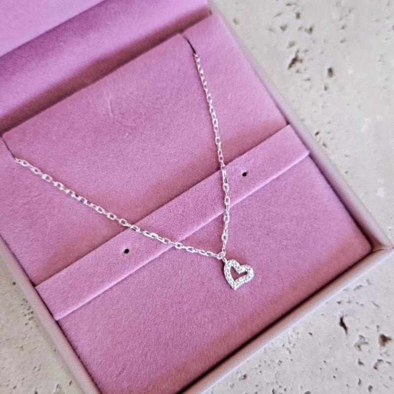 Pulseira Cartier Coração Vazado Micro 18cm Prata