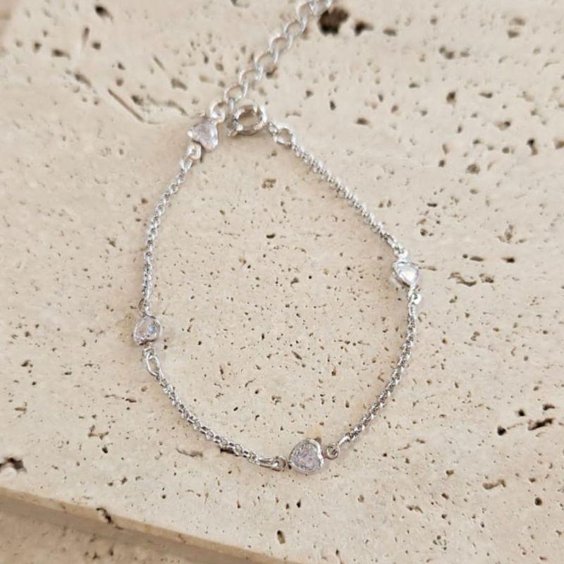 Pulseira Coração Zirconia