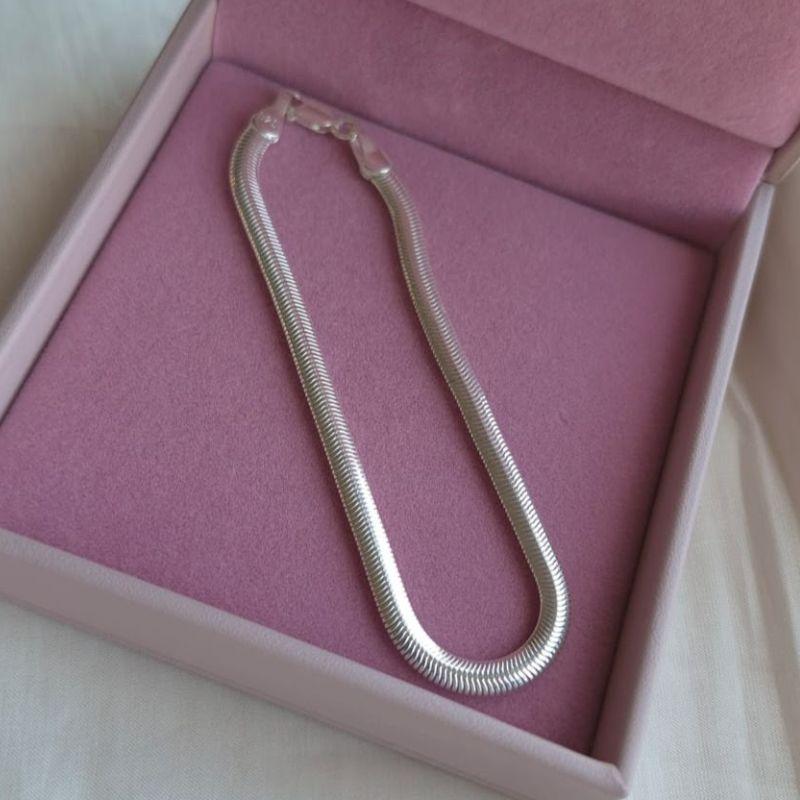 Pulseira Fio Alemão 4,5mm 18cm Prata