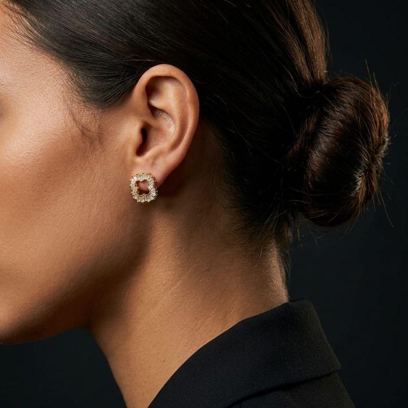 Brinco Van Cleef Navetes Cristal