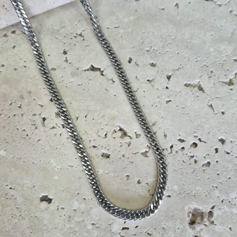Corrente Masculina Grumet Dupla Aço Inox 60cm
