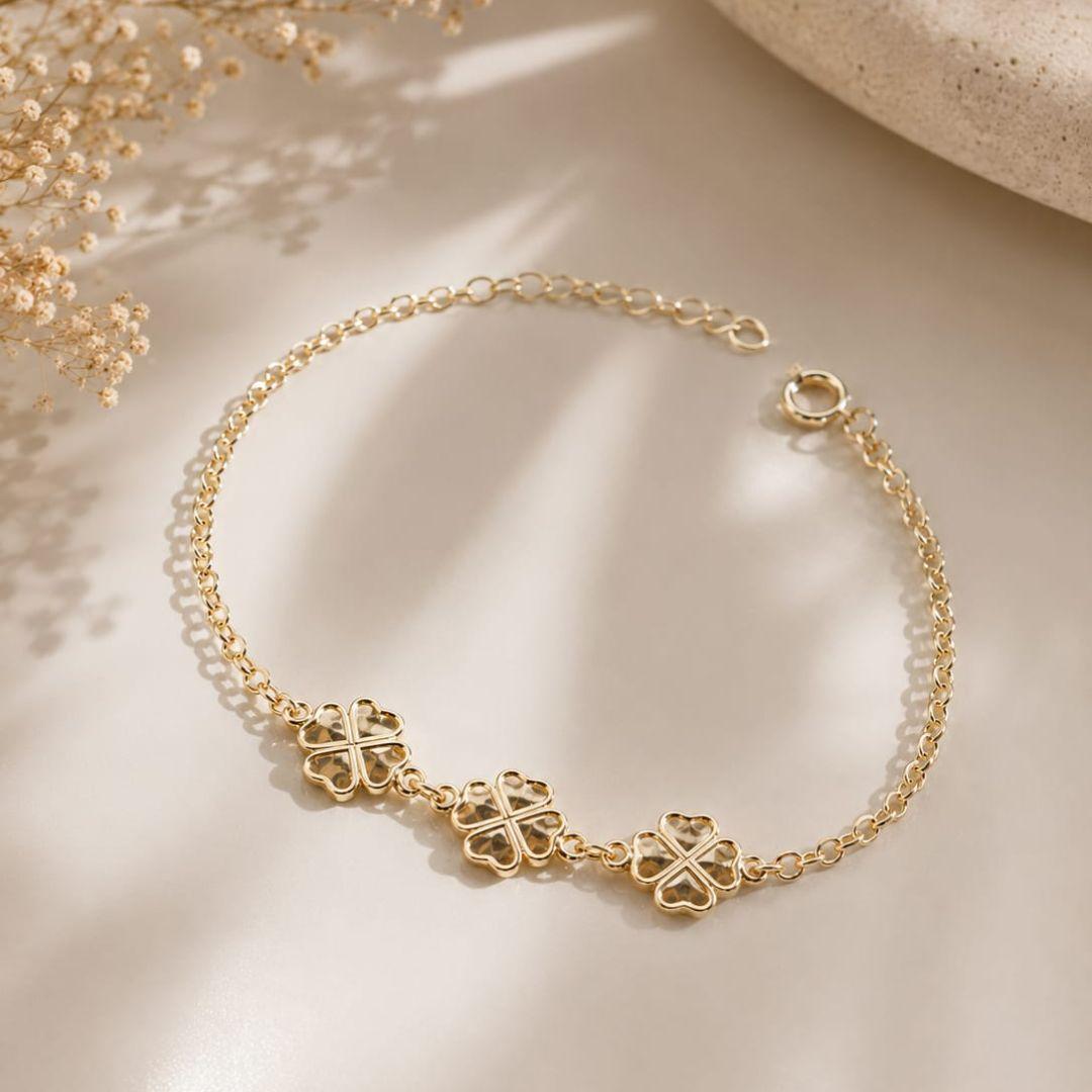 Pulseira 3 Trevos 18cm