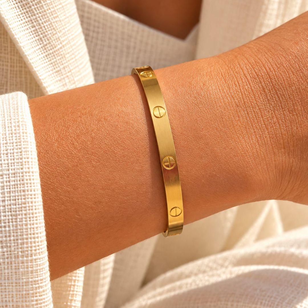 Bracelete Cartier em Aço Inox